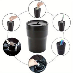 1pc Car Trash Bin Storage Can Cup Holder Garbage Bag