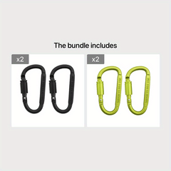 2pcs Heavy Duty Locking Carabiner Clips for Camping Hiking Hammock Backpack Dog