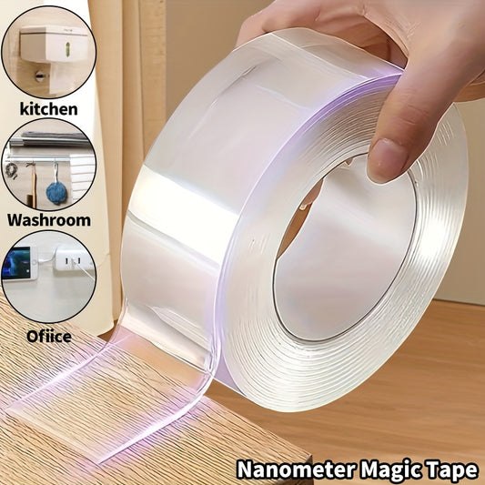 Transparent Double Sided Tape Reusable Seamless Strong Versatile