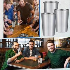 2pcs Stainless Steel Stackable Drinking Cups Insulated Reusable Camping Cup