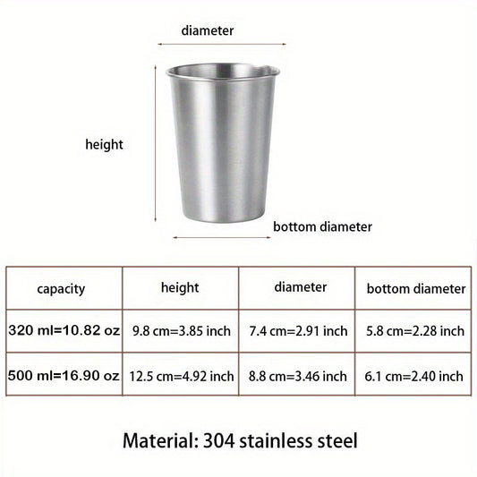 2pcs Stainless Steel Stackable Drinking Cups Insulated Reusable Camping Cup