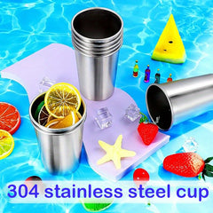 2pcs Stainless Steel Stackable Drinking Cups Insulated Reusable Camping Cup
