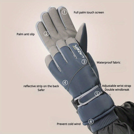 Waterproof Touchscreen Snowboard Gloves 20 Winter Warm Snow Gloves