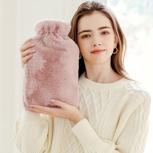 Plush Cover Hot Water Bag Natural Rubber 33-81oz 67-63oz