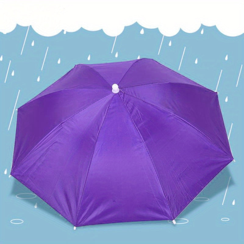 Outdoor Windproof Folding Hat Umbrella