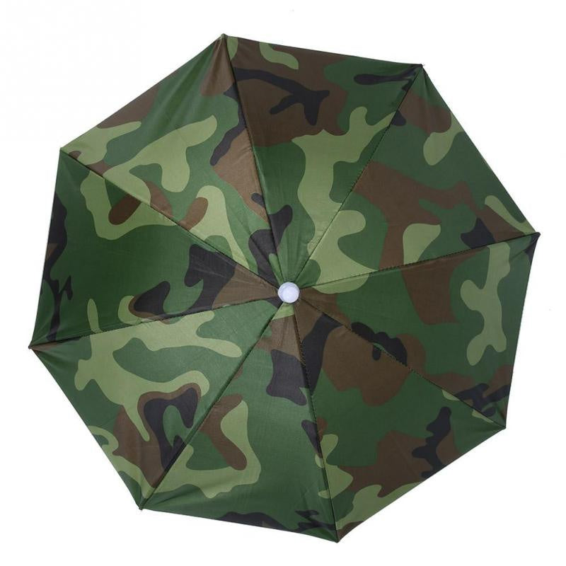 Outdoor Windproof Folding Hat Umbrella
