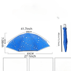 Outdoor Windproof Folding Hat Umbrella