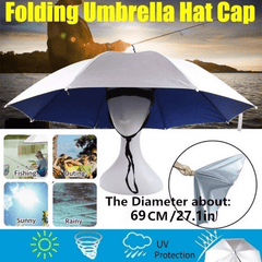 Outdoor Windproof Folding Hat Umbrella