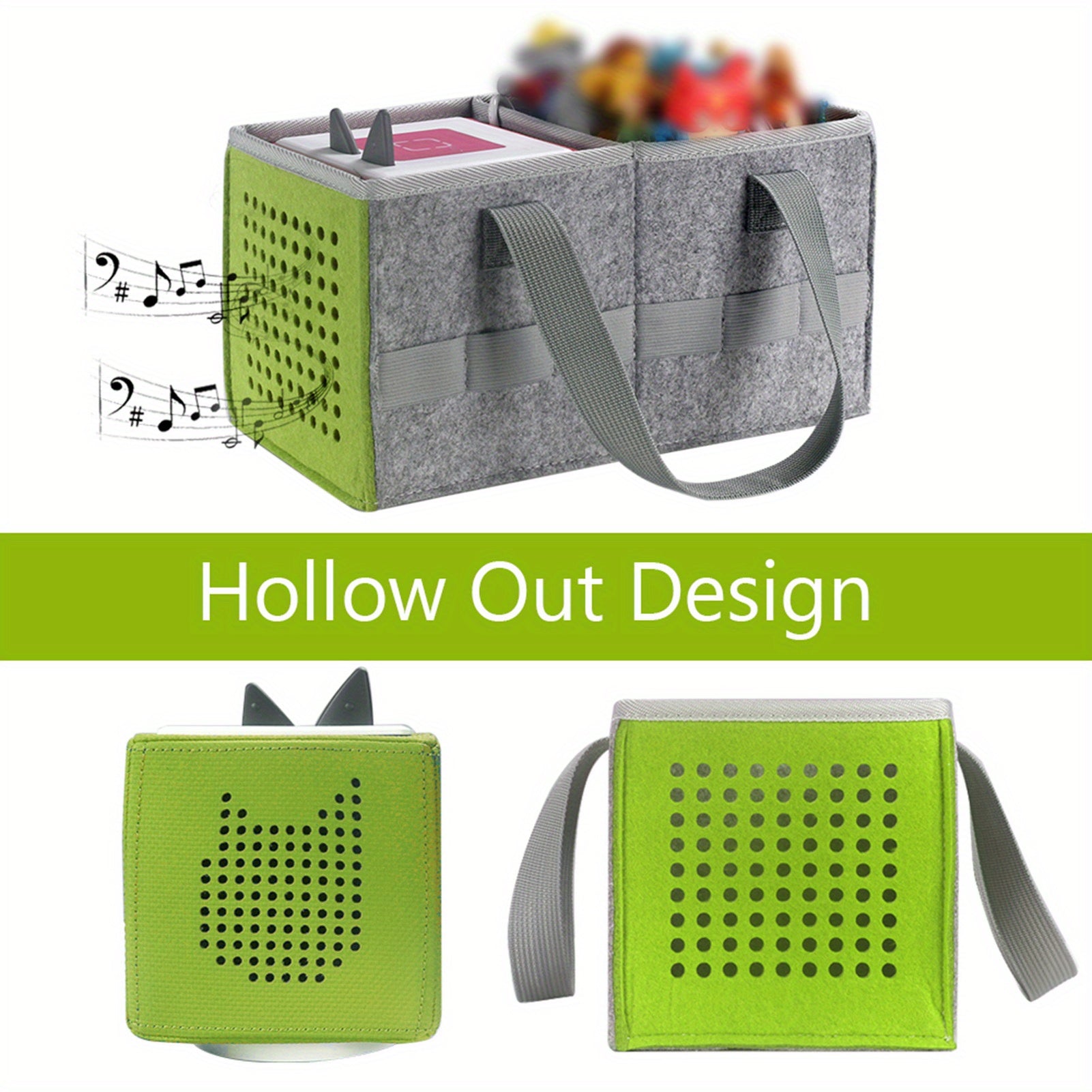 Foldable Carrying Box Outdoor Travel Felt Cloth Case Storage Bag