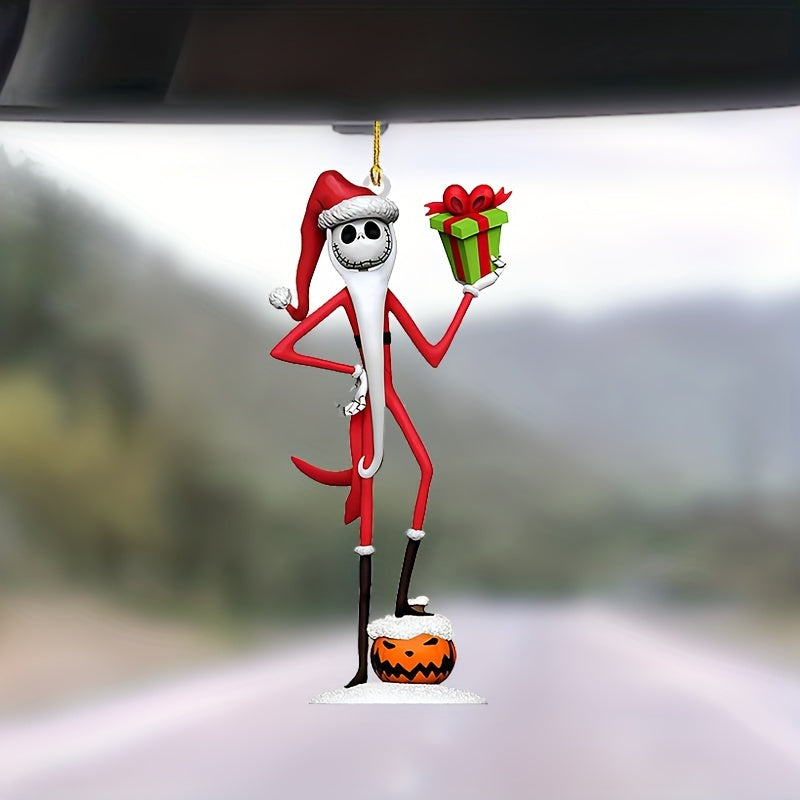 Merry Christmas Acrylic Pendant Car Accessory for Rearview Mirror Decoration