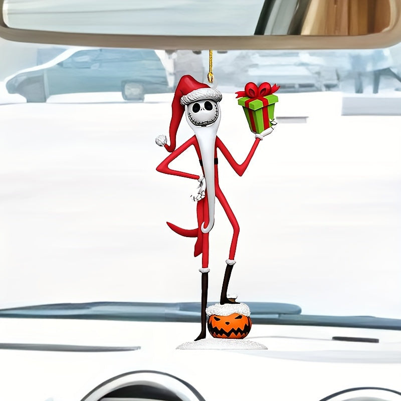 Merry Christmas Acrylic Pendant Car Accessory for Rearview Mirror Decoration
