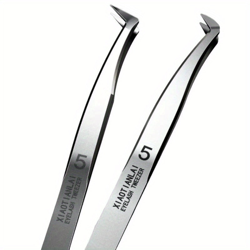 5pcs Eyelash Tweezers Clips Set for Beginners
