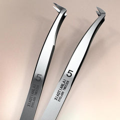5pcs Eyelash Tweezers Clips Set for Beginners
