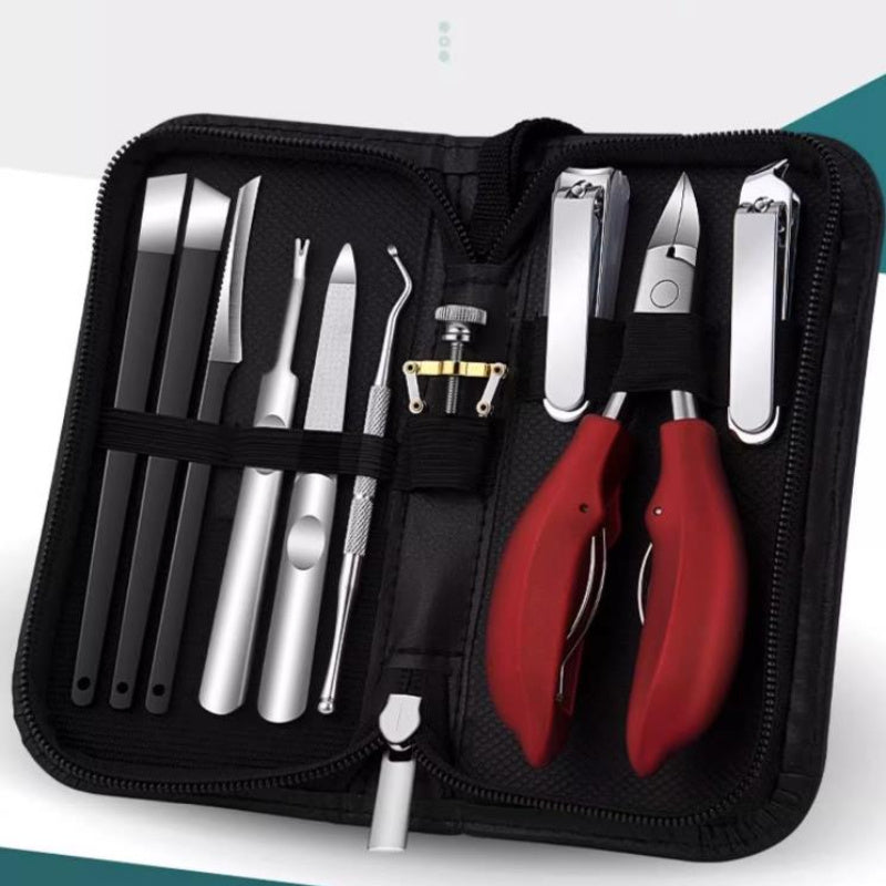 11pcs Nail Clippers Toenail Cutter Manicure Tool Set