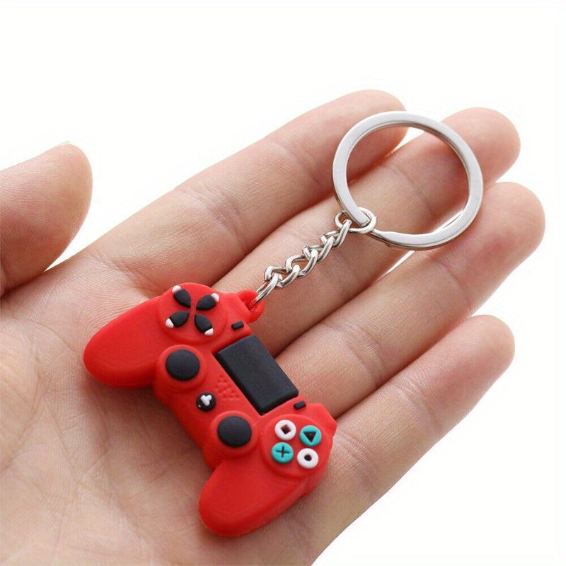 Game Pad Shaped Keychain Portable Cartoon Keyring Gift