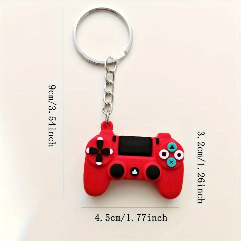 Game Pad Shaped Keychain Portable Cartoon Keyring Gift