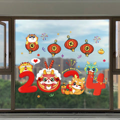 Year of the Dragon Window Decal Static Stickers