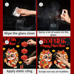 Year of the Dragon Window Decal Static Stickers