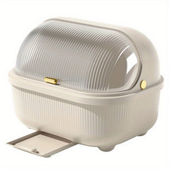 Kitchen Organizer with Drain Pan Lid, Tableware Storage Box