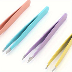 4pcs Stainless Steel Eyebrow Tweezer Set Face Hair Puller Clips