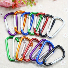 10 Pack Heavy Duty Carabiner Keychains - Ideal for Camping, Hiking, Travel