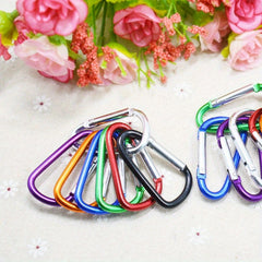 10 Pack Heavy Duty Carabiner Keychains - Ideal for Camping, Hiking, Travel