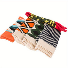 6 Pairs Colorful Crew Socks for Men