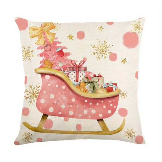 Christmas Cartoon Decorative Cushion Cover for Living Room Sofa