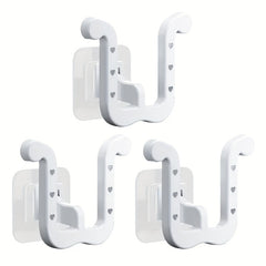 3pcs Corner Hanging Slippers Hook Rack Plastic Storage Organizer