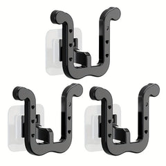 3pcs Corner Hanging Slippers Hook Rack Plastic Storage Organizer
