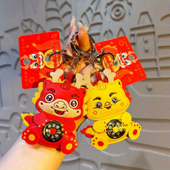1pc Lucky Dragon Keychain Pendant Chinese Style Ornaments Year Gift