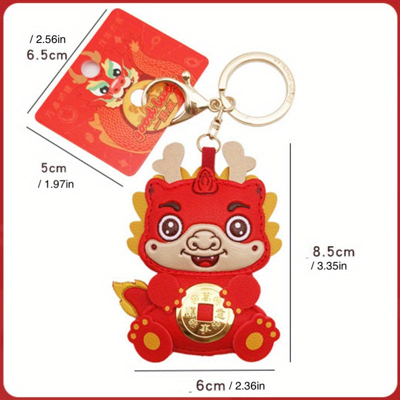 1pc Lucky Dragon Keychain Pendant Chinese Style Ornaments Year Gift