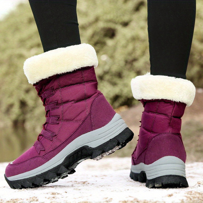 Women's High Tube Snow Boots Thick Bottom Non-slip Wear Resistant Warm Boots