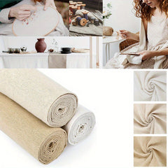 Large Linen Needlework Fabric for Garment Craft Flower Pot Decoration