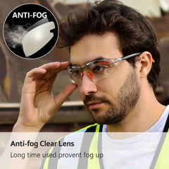 SAFEYEAR Anti fog Safety Glasses Clear Lens Scratchproof Protection Eye Safety