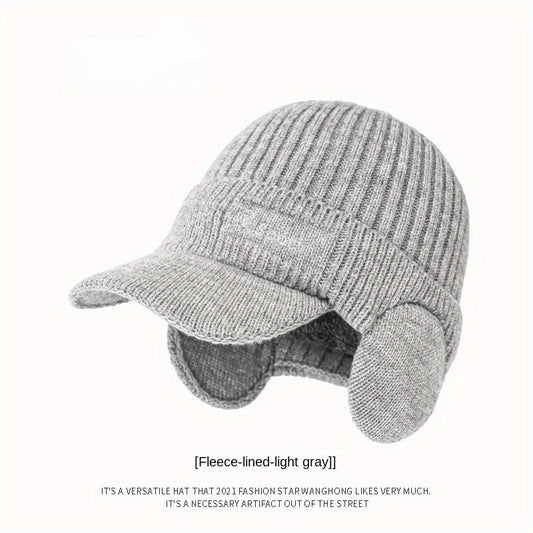 Men's Winter Warm Velvet Thick Hat with Ear Protection