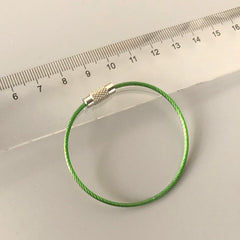5pcs Stainless Steel Keychain Keyring with Screw Lock for Outdoor Camping