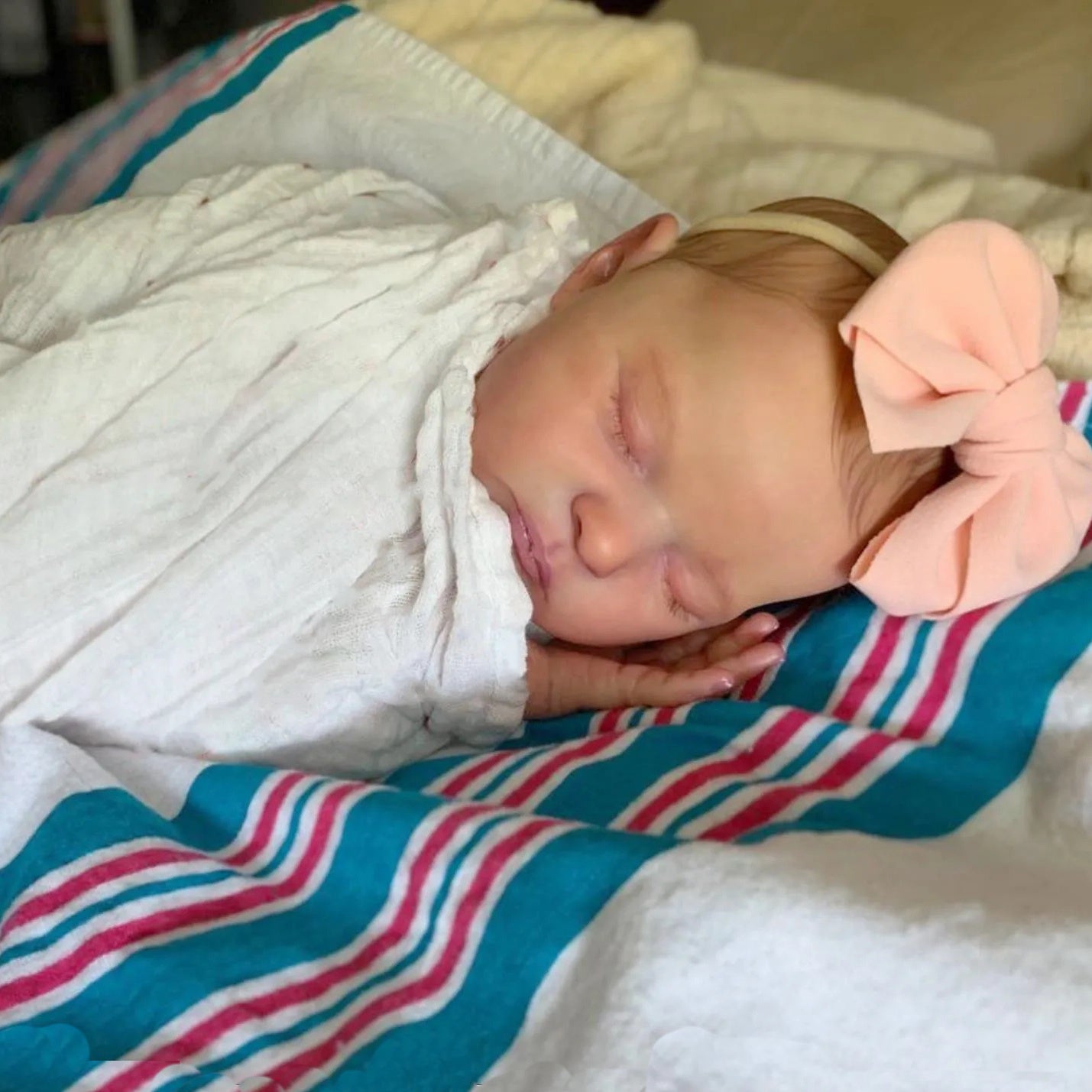 Silicone Asleep Reborn Doll 3D Paint Skin Visible Veins Alive Toy Asleep Girl