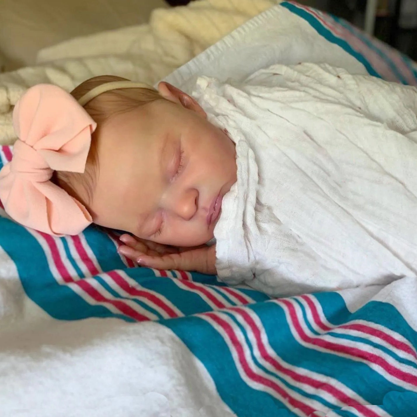 Silicone Asleep Reborn Doll 3D Paint Skin Visible Veins Alive Toy Asleep Girl