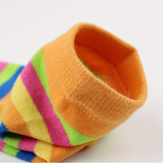 Colorful Cotton Five Toes Sports Socks