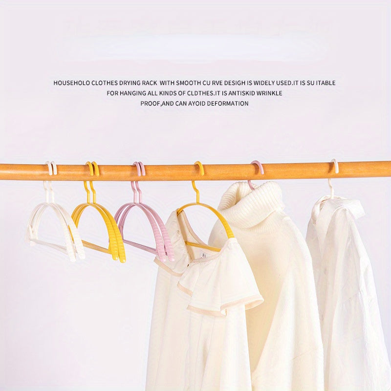 10pcs Non Slip Hanging Clothes Rack for Dormitory No Marks Household Clothes Rac