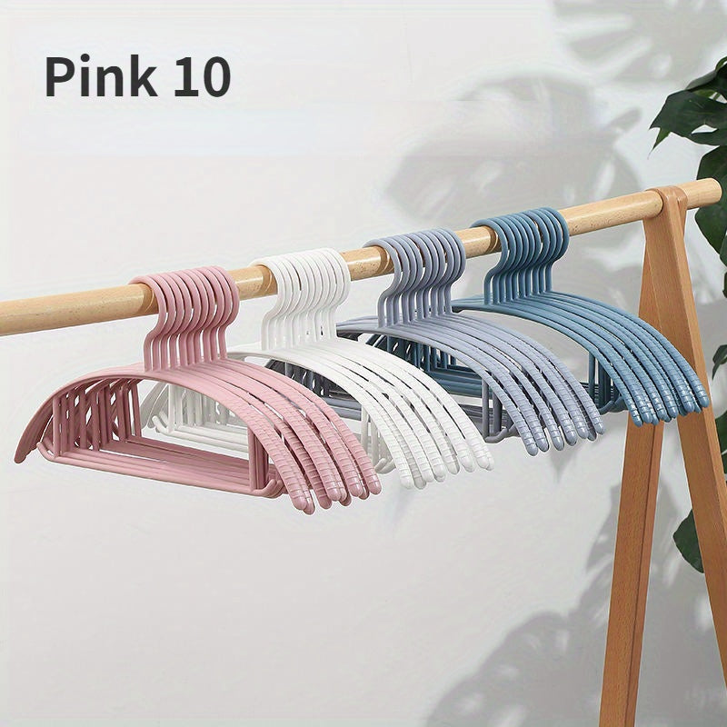 10pcs Non Slip Hanging Clothes Rack for Dormitory No Marks Household Clothes Rac