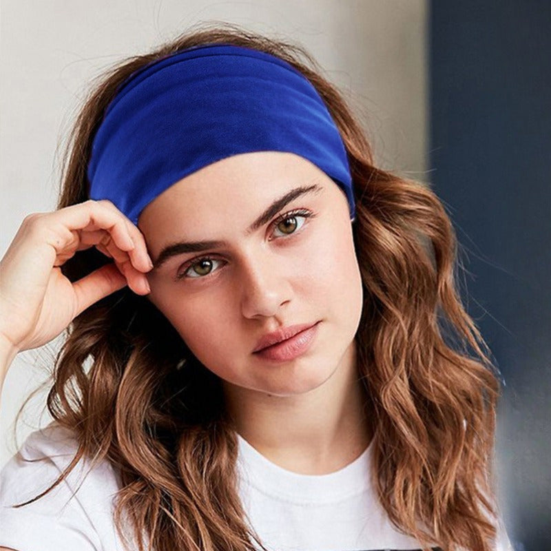 Widen Solid Elastic Headbands Moisture Wicking Sports Headband