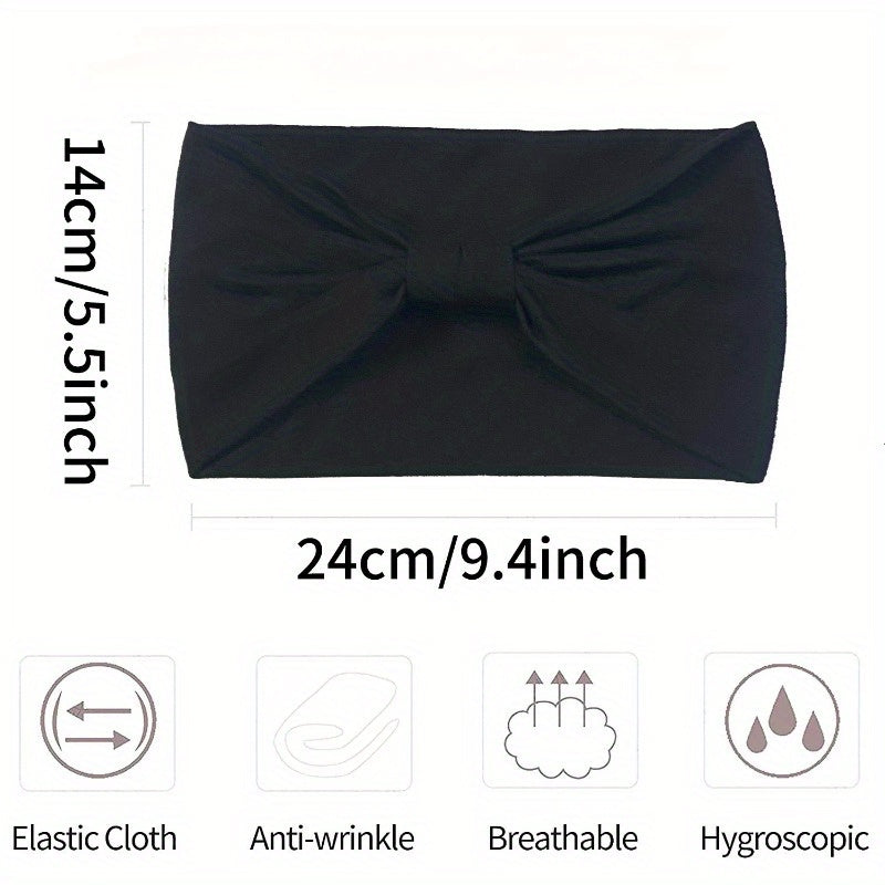 Widen Solid Elastic Headbands Moisture Wicking Sports Headband