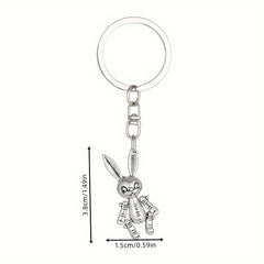 Rabbit Keychain Metal Key Ring Purse Bag Car Key Charm Pendant