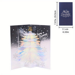 3D Christmas Tree Blessing Card Cartoon Folding Card