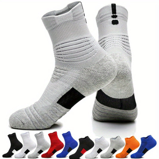 Men's Sports Socks Anti-sweat Padded Breathable Running Basketball Socks