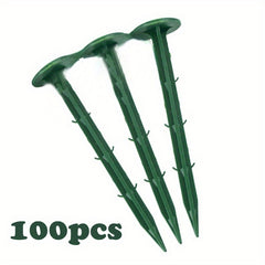 100pcs Turf Nails Lawn Mulch Fixing Nails Plastic Gardening Nails