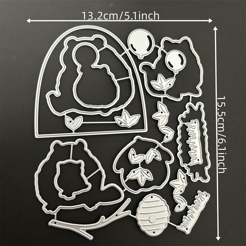1pc Stamps And Dies For Card Making Metal Cutting Dies And Transparent Seal Set