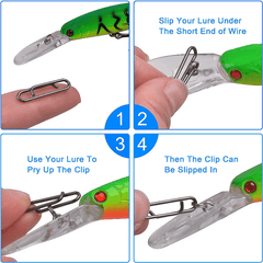 20pcs Interlock Snap Fast Clips Stainless Steel Lure Hook Connector